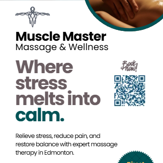 Muscle Master Massage & Wellness promotional banner design